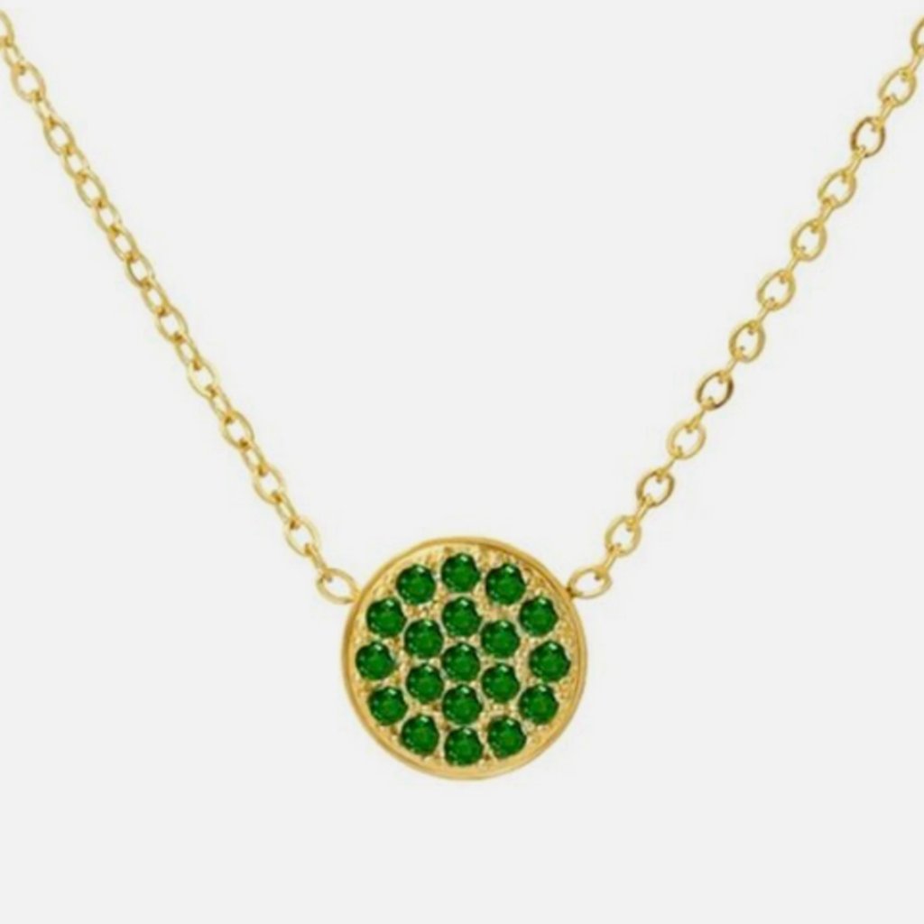 Ramla Lola Birthstone Necklace Emerald 14k Gold-Plated New